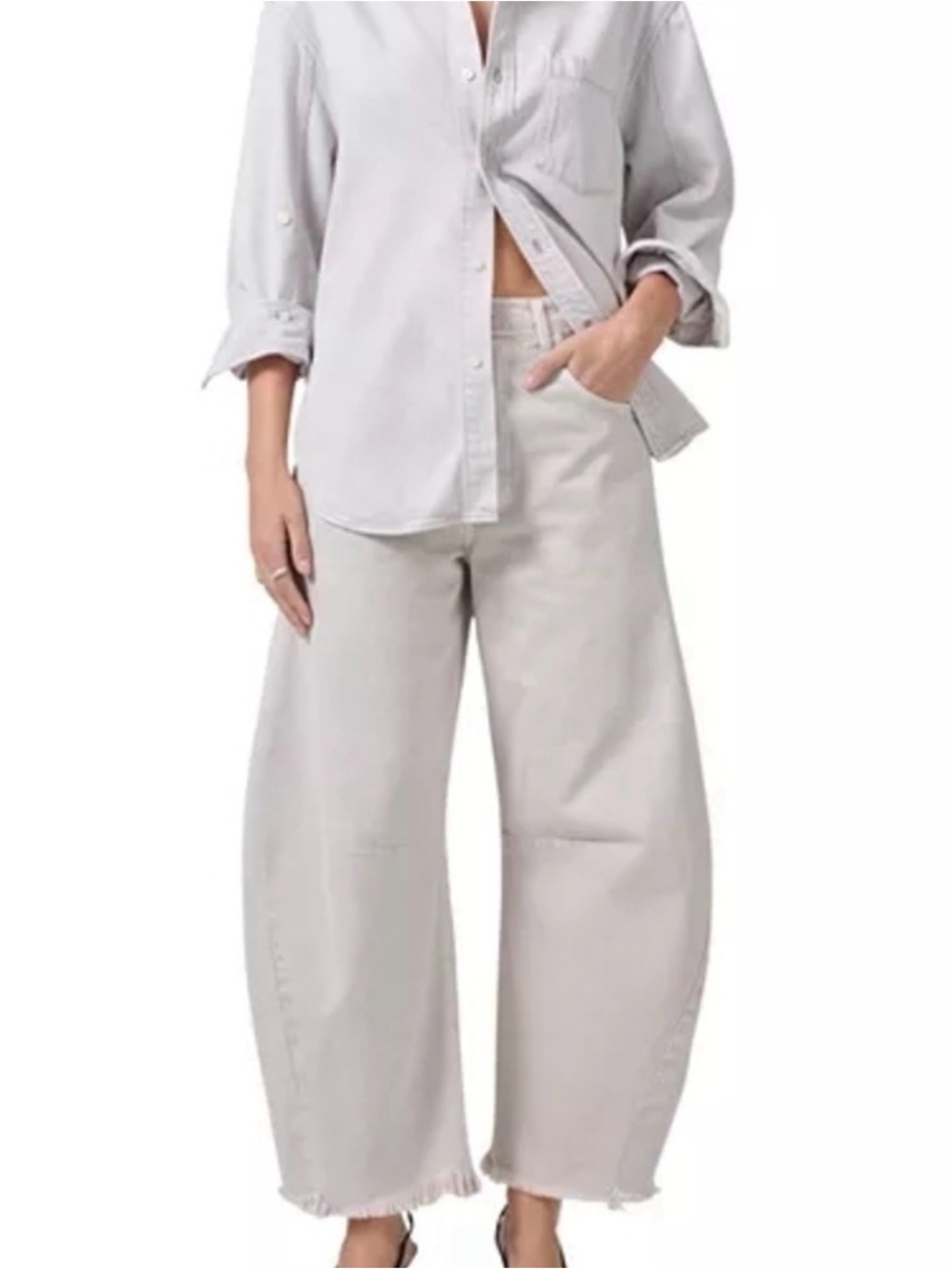 Citizens of Humanity Balloon Jeans in Light Gray